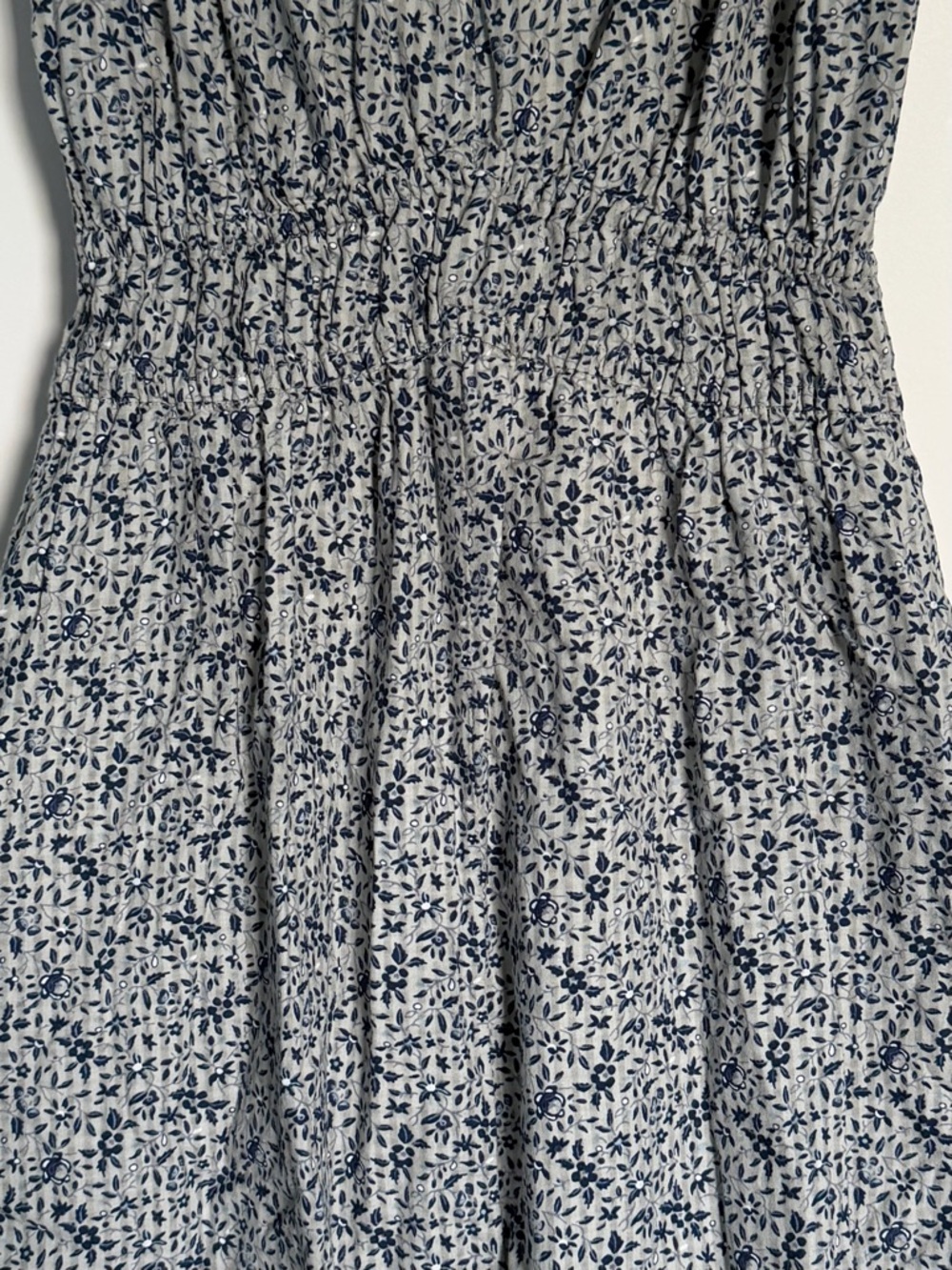 Madewell Blue Florentine Floral Sophia Smocked Midi Dress Size XS 54747 - Picture 7 of 14